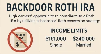 Backdoor Roth IRA Conversion Strategy 2-Step Process. Make a deductible contribution to a Traditional IRA, then convert it to a Roth IRA